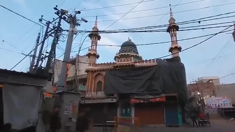 Mosques in sensitive areas of Aligarh covered with tarpaulin ahead of Holi celebration