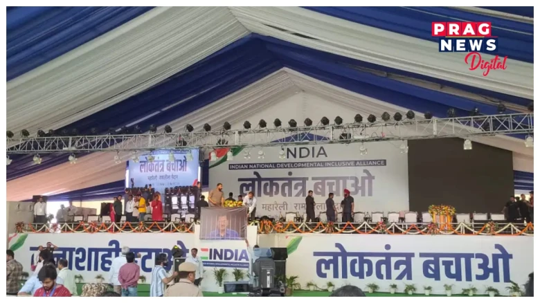 'মোৰ স্বামী সিংহ': ৰামলীলা ময়দানৰ মেগা ৰেলীত কেজৰিৱালৰ পত্নী সুনীতাই ঘোষণা কৰিলে দেশৰ বাবে কেজৰিৱালে দিয়া ছটা গেৰাণ্টী