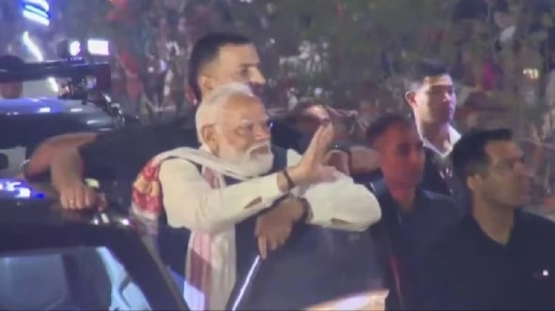 Prime Minister Narendra Modi holds massive roadshow in Guwahati