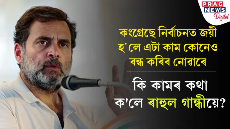 কংগ্ৰেছে নিৰ্বাচনত জয়ী হ'লে এটা কাম কোনেও  বন্ধ কৰিব নোৱাৰে, কি কামৰ কথা ক'লে ৰাহুল গান্ধীয়ে?
