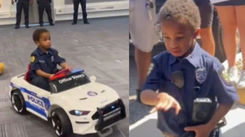 With End-Stage Kidney Disease 4-Year-Old Boy Sworn In As Police Officer For A Day