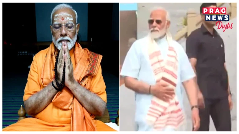 বিবেকানন্দ ৰকত ৪৫ ঘণ্টীয়া ধ্যানৰ অন্ত পেলালে প্ৰধানমন্ত্ৰী মোদীয়ে
