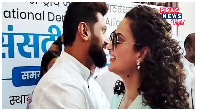 নেদেখাৰ ভাও ধৰি সন্মুখেৰে পাৰ হৈ গ’ল কংগনা,  পিছফালৰ পৰা মাত দিলে এসময়ৰ সহঃ অভিনেতা  চিৰাগ পাছোৱানে, তাৰ পিছত...