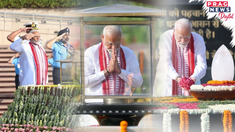 Ahead of swearing-in ceremony, Modi pays tribute to Mahatma Gandhi, Vajpayee, and National War Memorial