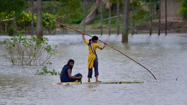 Flood situation in Assam's Karimganj remains grim as Kushiyara River flowing above Danger Mark