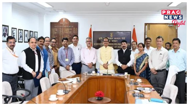 নতুন দিল্লীত কেন্দ্ৰীয় কৃষি আৰু কৃষক কল্যাণ  মন্ত্ৰী শিৱৰাজ সিং চৌহানক সাক্ষাৎ কৰিলে অসমৰ কৃষি মন্ত্ৰী  অতুল বৰাই