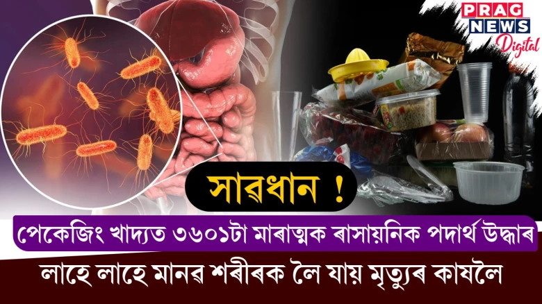 পেকেজিং খাদ্যত ৩৬০১টা মাৰাত্মক ৰাসায়নিক পদাৰ্থ উদ্ধাৰ লাহে লাহে মানৱ শৰীৰক লৈ যায় মৃত্যুৰ কাষলৈ