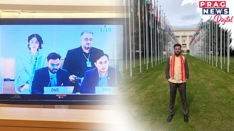 Assam Man; Hirak Jyoti Bora chants "Joi Aai Axom" at United Nations