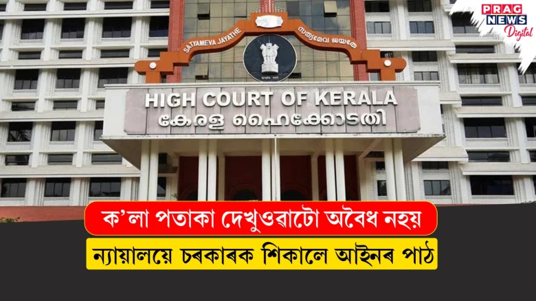ক’লা পতাকা দেখুওৱাটো অবৈধ নহয় ; ন্যায়ালয়ে চৰকাৰক শিকালে আইনৰ পাঠ