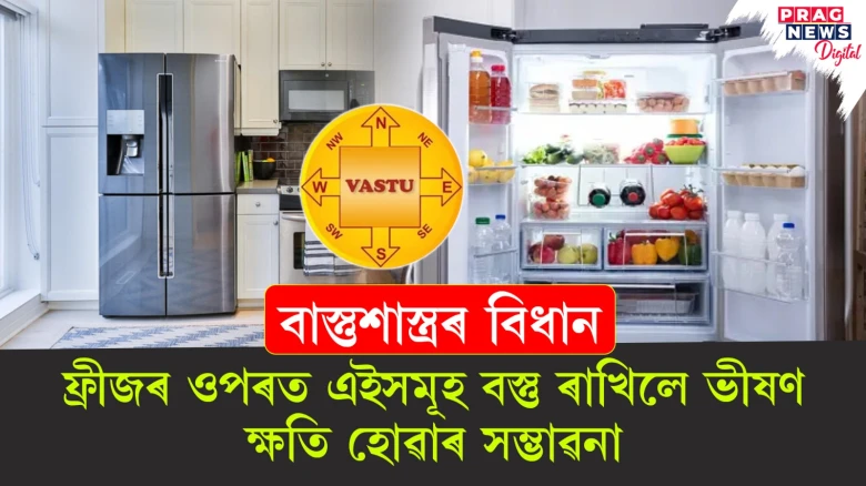 বাস্তুশাস্ত্ৰৰ মতে ফ্ৰীজৰ ওপৰত কি কি বস্তু ৰাখিলে বিপদ হয়?