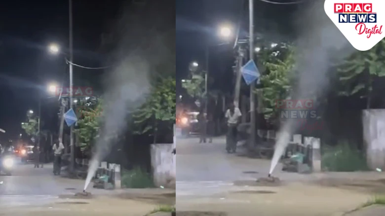 Guwahati: Sudden Pipeline Leakage Creates Fear Of Possible Explosion in Rajgarh Link Road