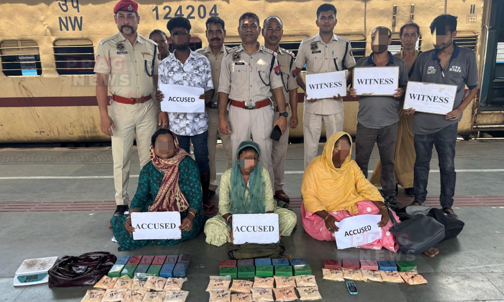 Guwahati Railway Police  Seizes 304g of Suspected Heroin from Four Passengers