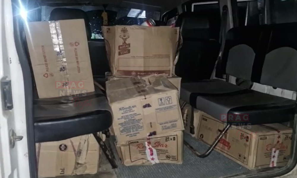 Jonai Excise Department Seizes Large Quantity of Arunachali liquor