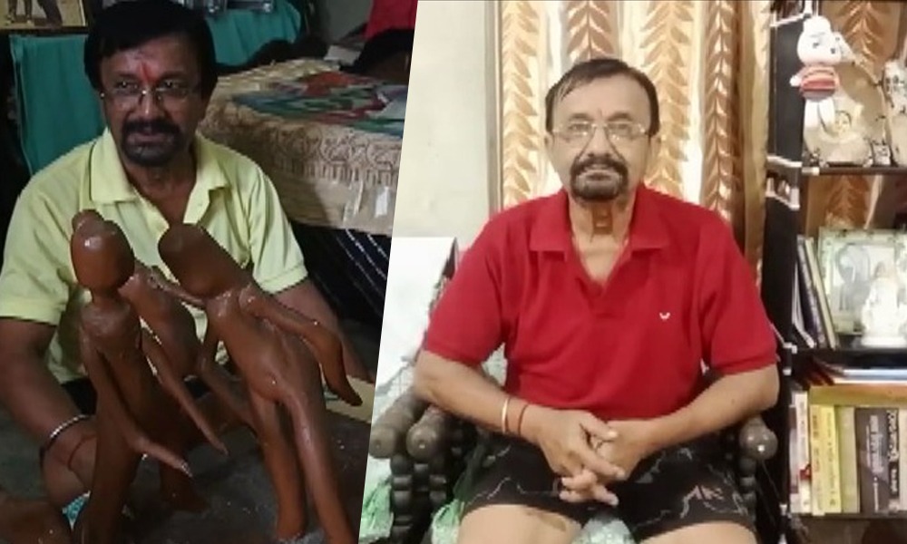 চাহ গছৰ পেলনীয়া মুঢ়াত সৃষ্টিৰ যাদু ; নিৰৱ ভাস্কৰ্য শিল্পী অমৃত হাজৰিকাৰ সৃষ্টি দেশ-বিদেশত সমাদৃত