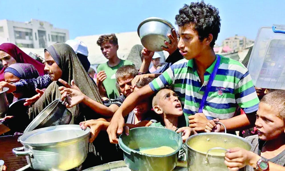 মাজনিশা ভোকাতুৰ শিশুৰ চিৎকাৰে কঁপাইছে গাজা