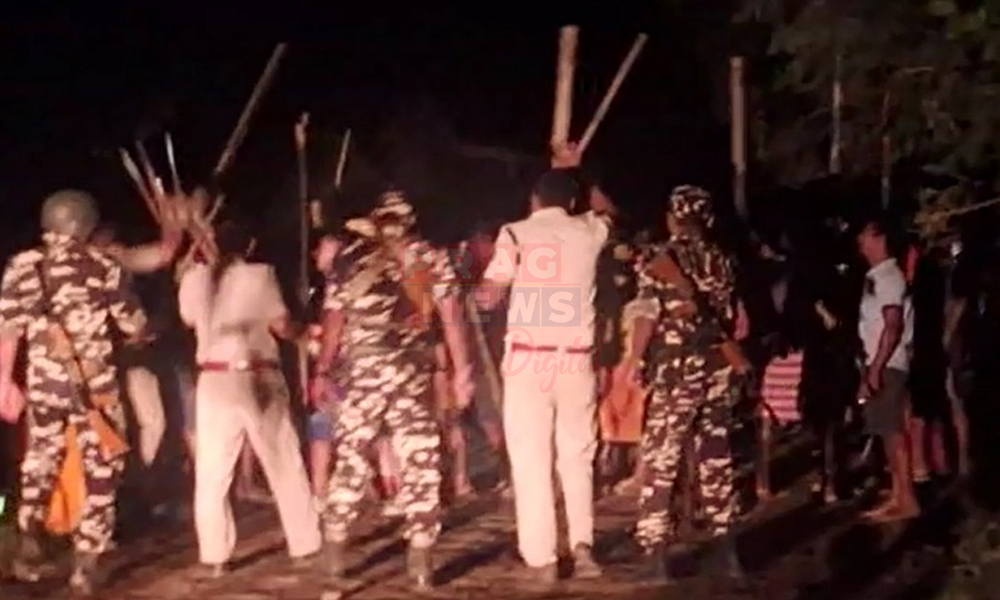 Violent Clash Erupts between Police Personnel and Local Tribal Community in Hojai