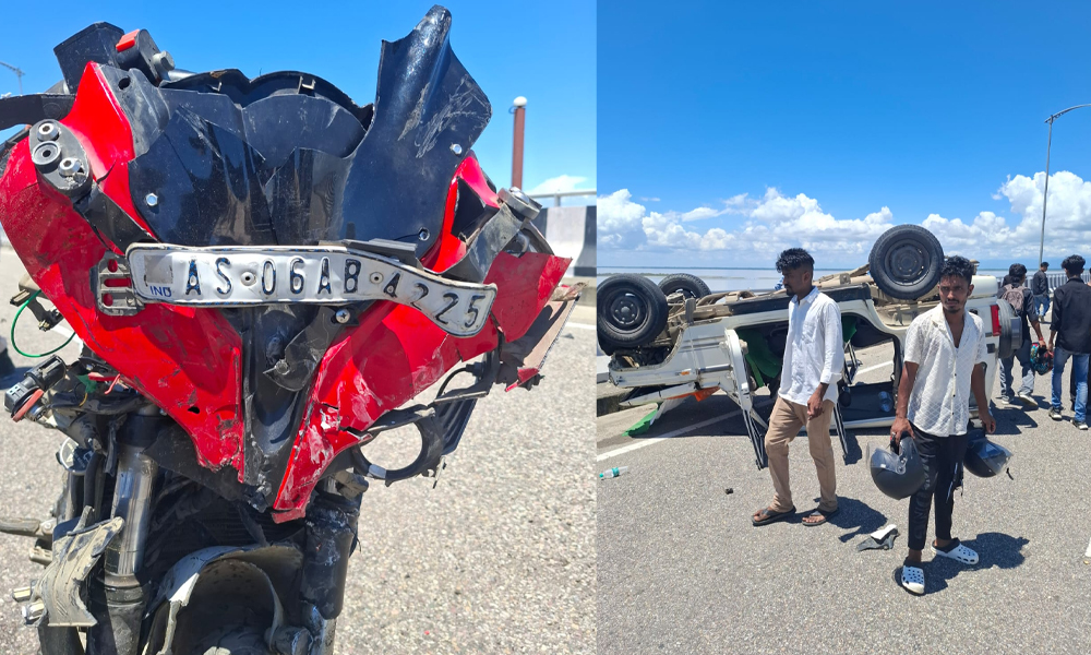 Road Accident on Bogibeel Bridge Amid 79th Independence Day Celebrations