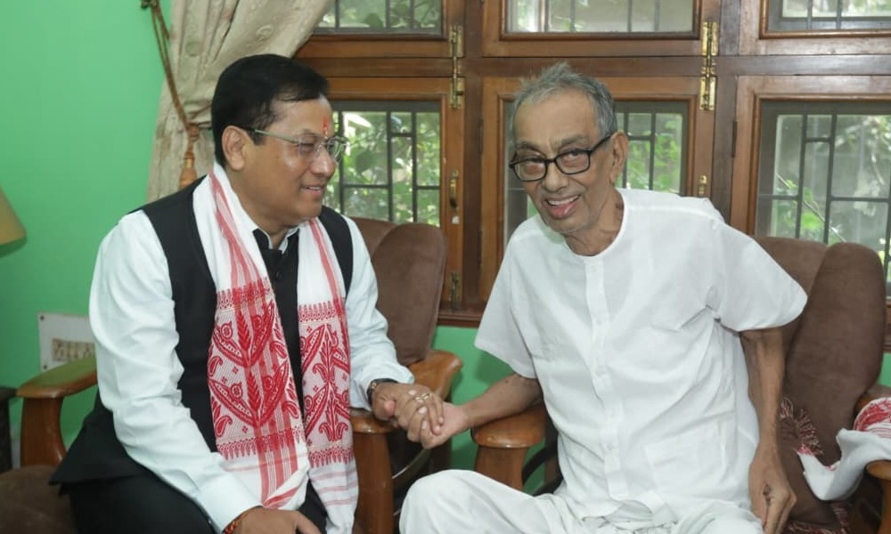 হাইদৰ হুছেইনক সাক্ষাৎ কেন্দ্ৰীয় মন্ত্ৰী সৰ্বানন্দ সোণোৱালৰ