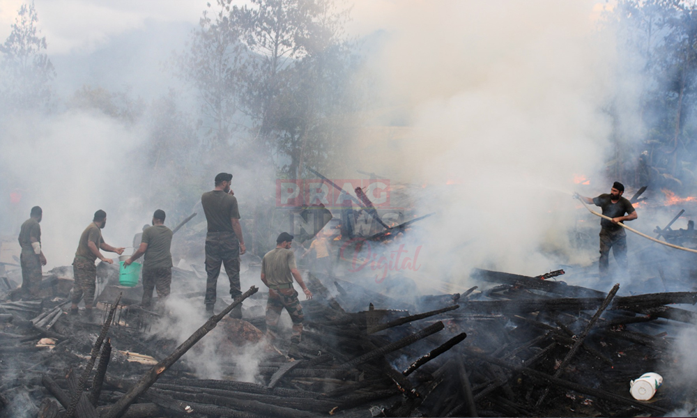 Indian Army’s Swift Action Saves Lives and Property in Kaying Village Fire