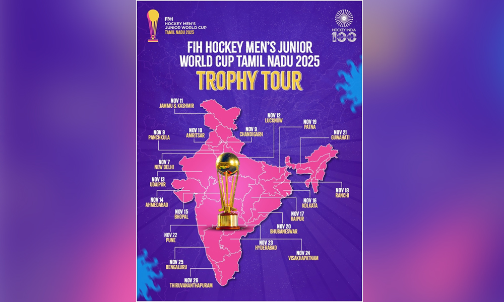 Hockey India Launches Trophy Tour Across 20 Cities Ahead of FIH Men’s Junior World Cup 2025