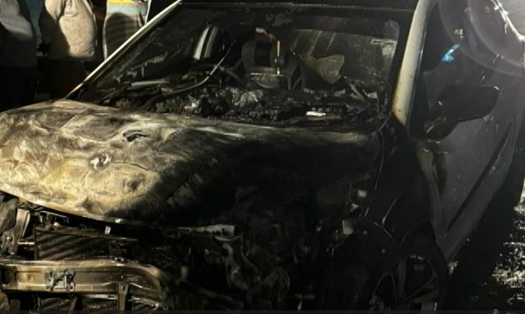 Dhing: Parked Car Gutted After High-Speed Crash