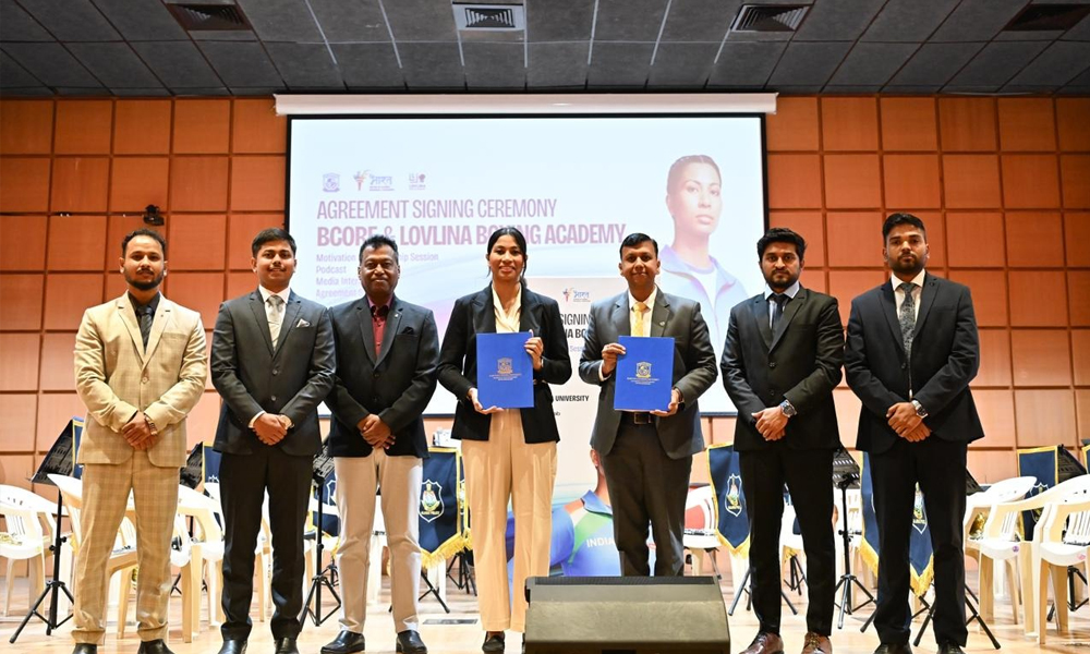 লাভলীনা বক্সিং একাডেমীৰ উচ্চ-পাৰদৰ্শিতা প্ৰশিক্ষণ শক্তিশালীকৰণৰ বাবে ৰাষ্ট্ৰীয় ৰক্ষা বিশ্ববিদ্যালয়ৰ সৈতে বুজাবুজিৰ চুক্তি স্বাক্ষৰ