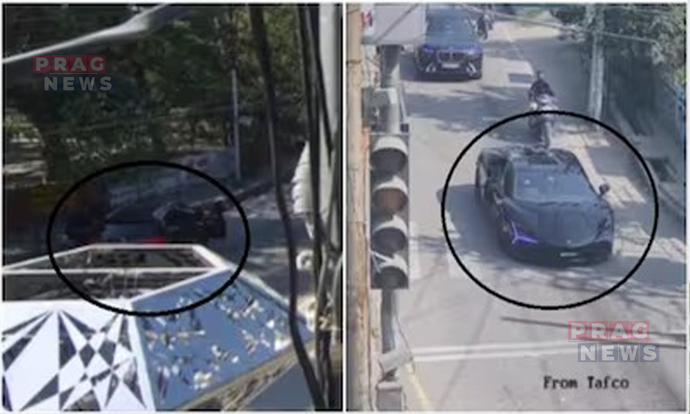 Kanpur Lamborghini Crash: CCTV Shows Bouncers Rushing to Rescue Driver as Police Register FIR