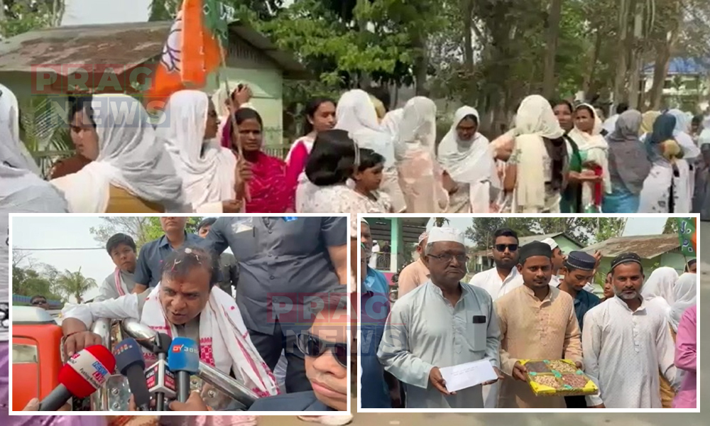 Muslim Community Halts Friday Prayers to Greet CM Sarma, Donates Rs 11,111 to Election Fund