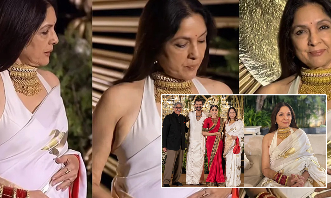 Neena Gupta Laughs Off Pregnancy Rumours After Appearance at Rashmika–Vijay Wedding Reception
