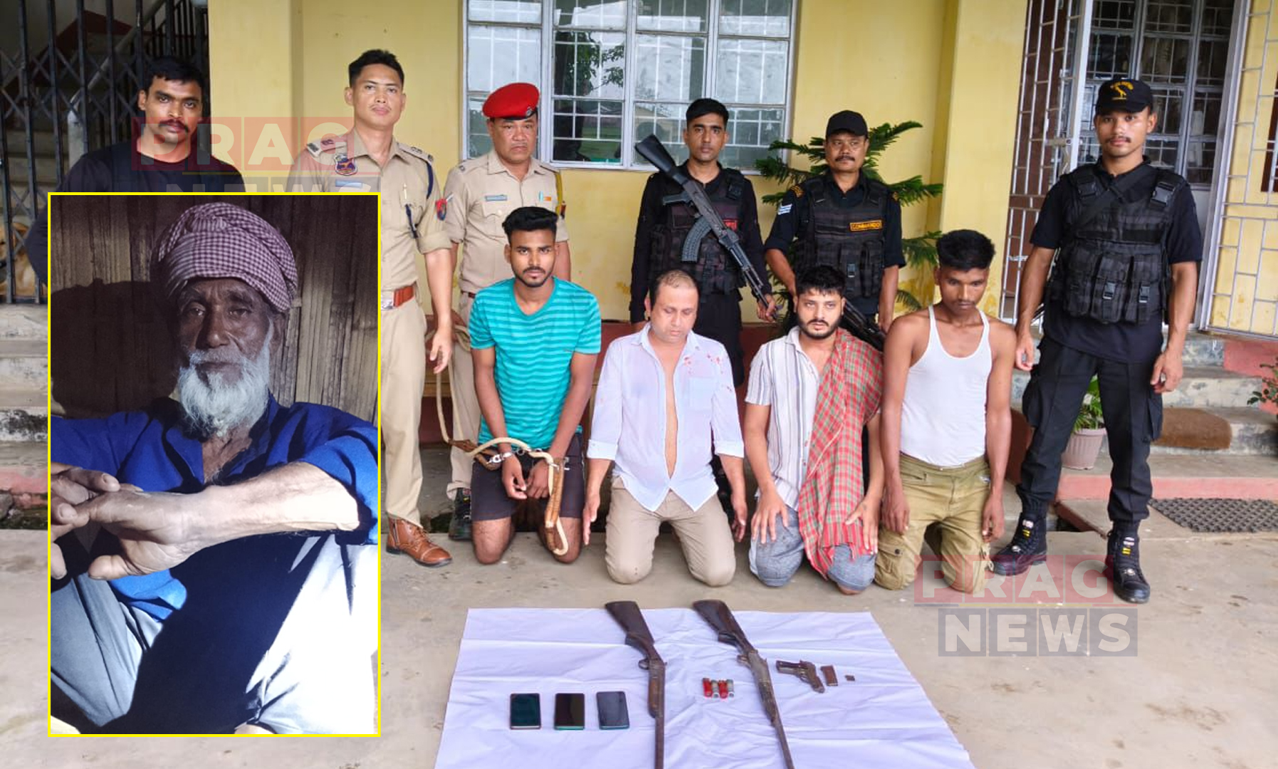 Cachar Police Apprehends Four Suspects Hours after Brutal Murder: Arms Seized