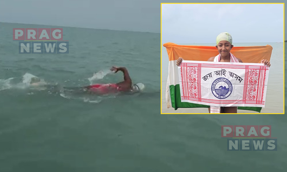 Assam’s 11-Year-Old Swimmer Conquers 29 km Ocean Stretch in Sri Lanka