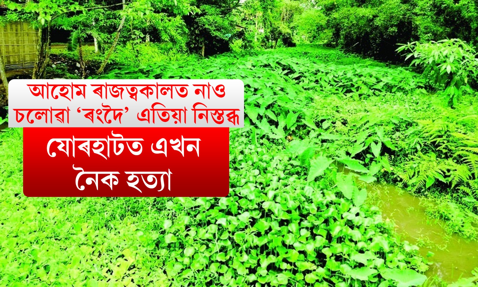আহোম ৰাজত্বকালত নাও চলোৱা ‘ৰংদৈ’ এতিয়া নিস্তব্ধ; যোৰহাটত এখন নৈক হত্যা