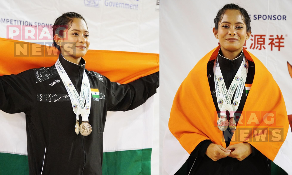 Assam Girl Shines in Australia: Wins Two Silver Medals at International Wushu Championship
