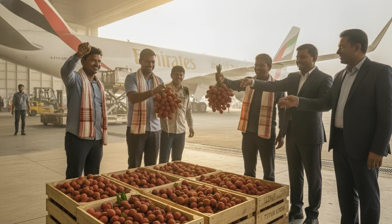 Assam's Tezpur Litchi Makes Historic Debut in Dubai Market