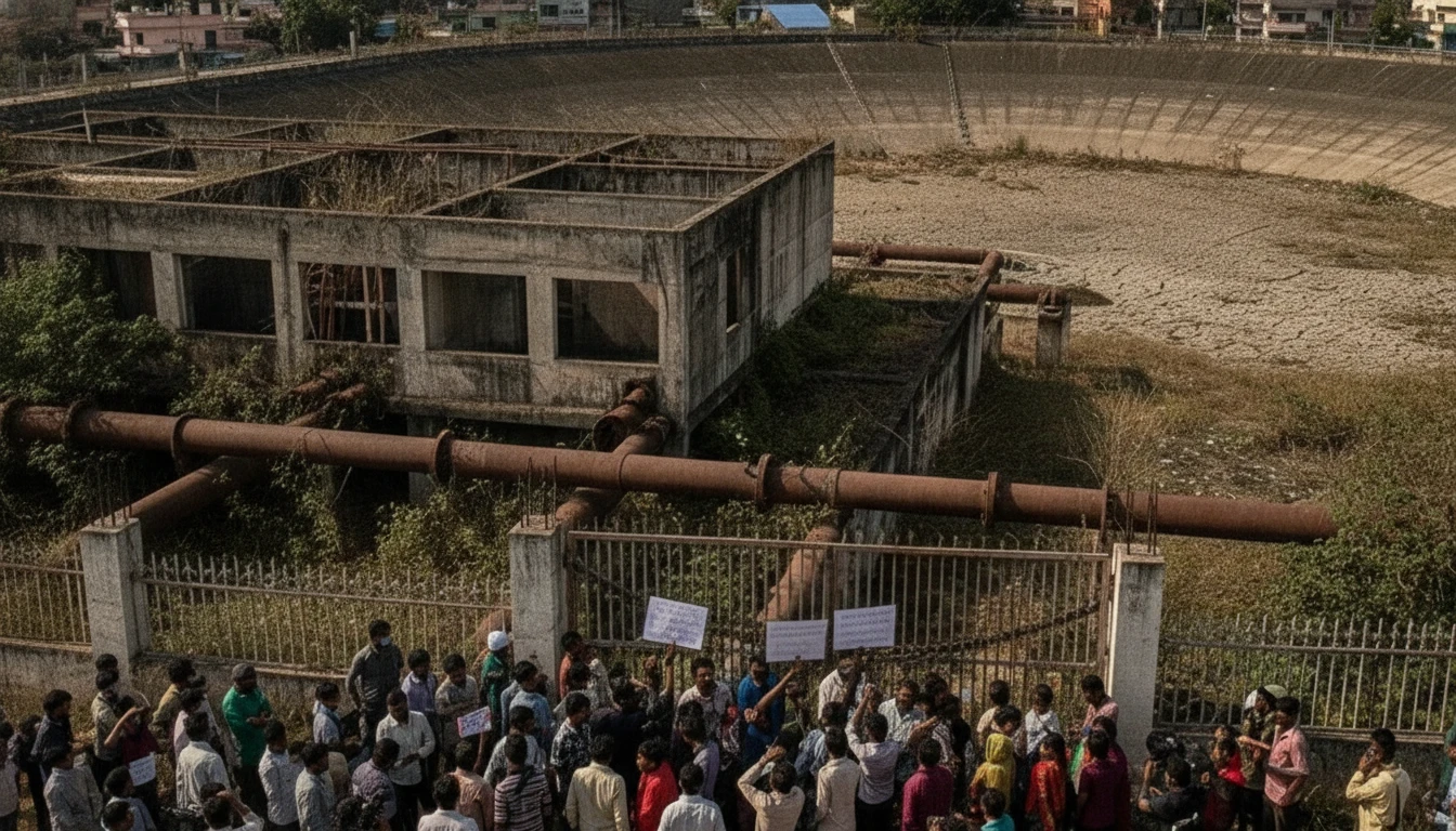 ১৩ বছৰেও অচল গুৱাহাটীৰ কোটিটকীয়া পানী যোগান আঁচনি, ৰাইজৰ তীব্ৰ প্ৰতিবাদ