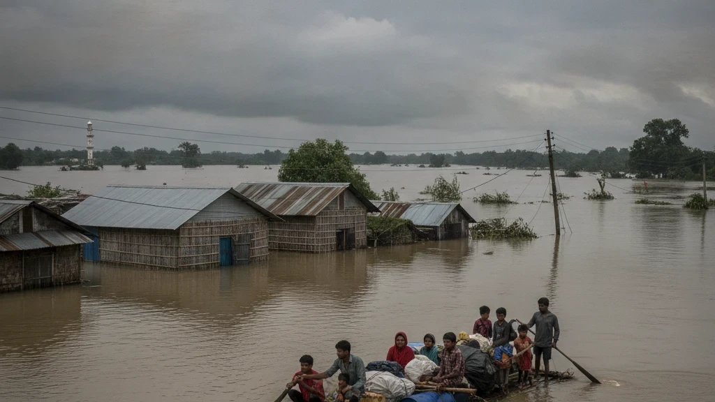 যোৰহাটত বান পৰিস্থিতিৰ অৱনতি, আলিংমৰাৰ ৪খন গাঁও জলমগ্ন; ৰাজ্যত মৃতকৰ সংখ্যা ৩১লৈ বৃদ্ধি