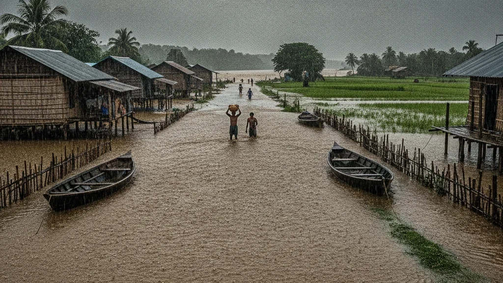 অসমত প্ৰচণ্ড বৰষুণ: বানপানীৰ আশংকাত ৰাজ্যজুৰি সতৰ্কতা