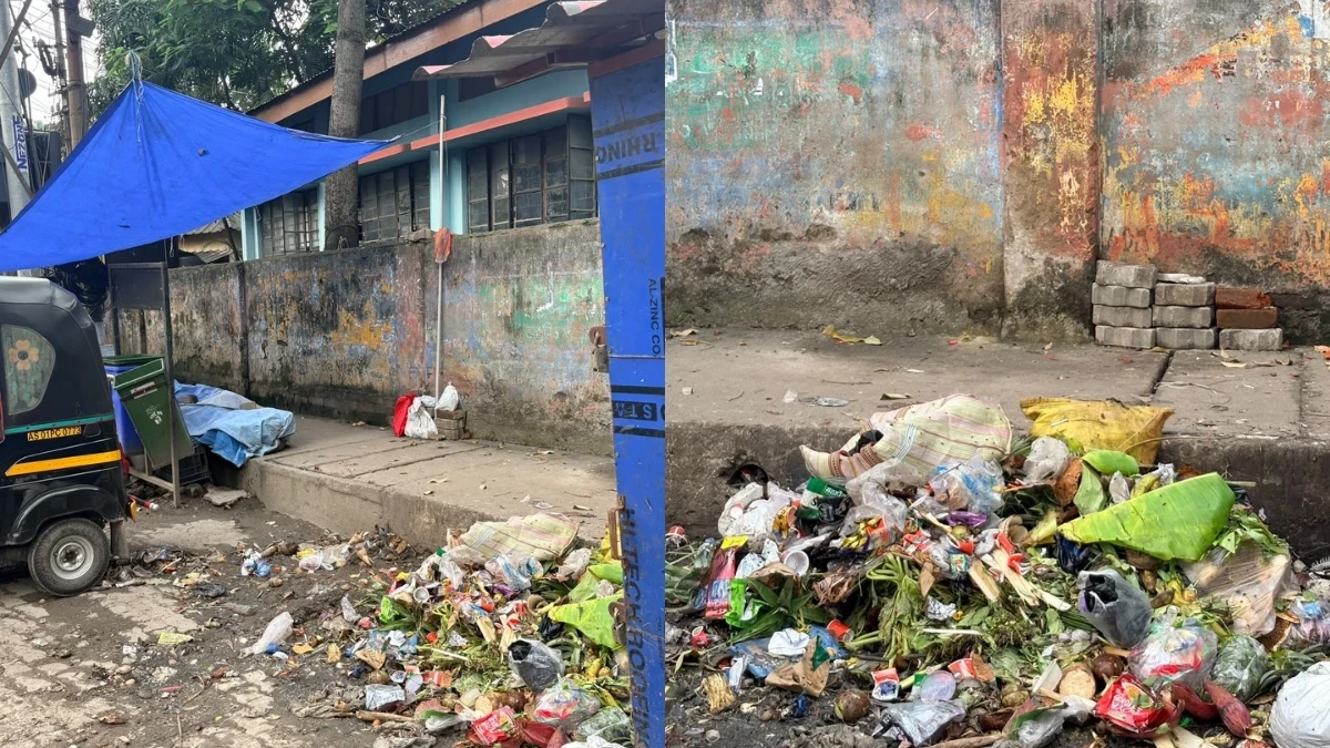 গুৱাহাটীৰ কাছাৰী বস্তিত আৱৰ্জনাৰ সমস্যা অব্যাহত: ধূলিৰ পাত্ৰৰ কাষতো আৱৰ্জনাৰ দ'ম