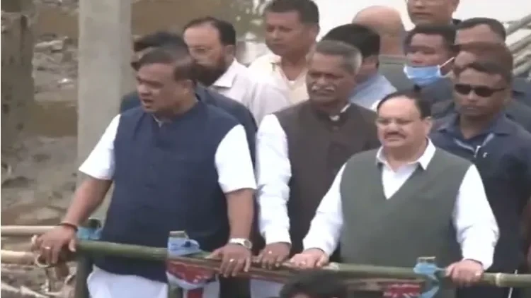 Centre Pledges Full Support as Nadda Reviews Assam Flood Devastation