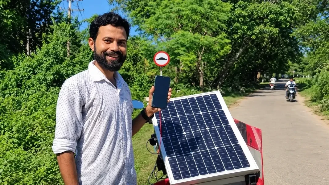 Sivasagar Innovator Crafts Solar Safety Device from Recycled Plastic to Tackle Monsoon Flood Dangers