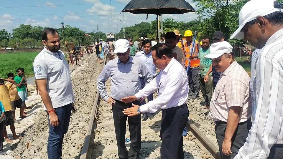 Assam: Railways Completes Restoration of Flood-Damaged Tracks in Sivasagar