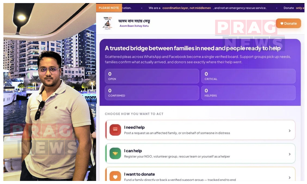 Young Assamese Entrepreneur Launches Free Flood Coordination Platform, Urges State Support for Enhanced Impact