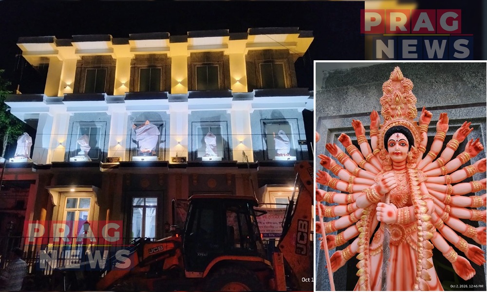 Installation of the 24-Handed Goddess Durga Idol at Uzanbazar Barowari by KADlien