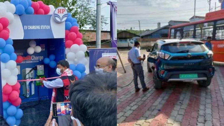 TATA installed an EV charging station inaugurated in Guwahati
