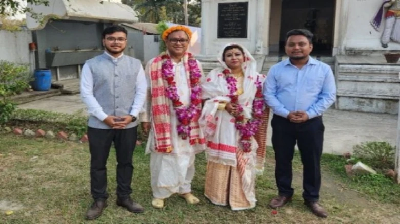 Former AASU President Dipanka Nath got married to his longtime girlfriend today| Pics Inside