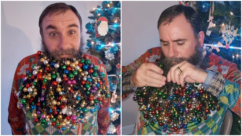 Man decorates his beard with 710 ornaments, sets Guinness World Record