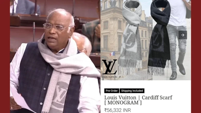 Congress chief Mallikarjun Kharge criticized for wearing Louis Vuitton scarf:  Know how much does the 'pricey