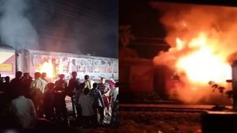 Assam: Massive Fire engulfs 2 Rail Coaches of moving Train at Chandmari, Guwahati