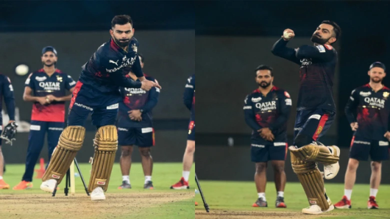 Virat Kohli bowls in the nets, beats Glenn Maxwell during RCB's special training session: Watch video