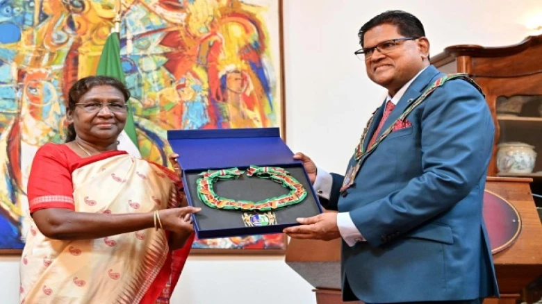 President Droupadi Murmu honoured with SA Suriname's highest civilian award